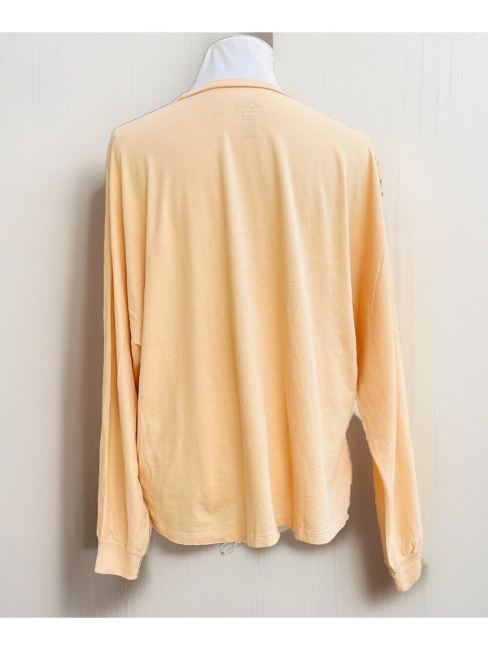 Roxy Aloha Dreams Tee M Orange Embroidered Long Sleeve Top - Picture 5 of 7